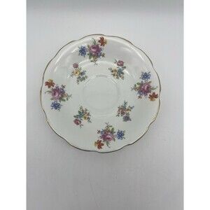 Royal Holland Porcelain Floral Saucer